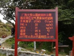 公园景区环境负氧离子空气监测上传LED显示